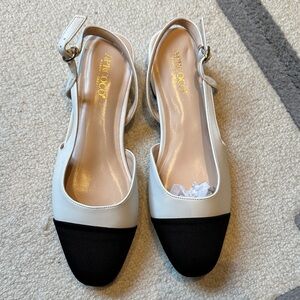 APRICOT Women's Elegant Black and White Heels